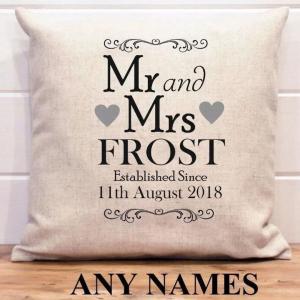 Mr & Mrs Personalised Cushions