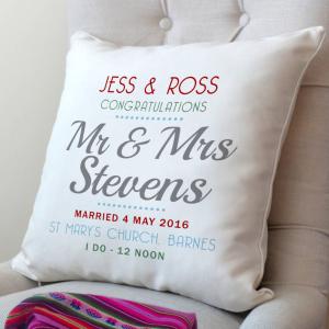 Mr & Mrs Personalised Cushions