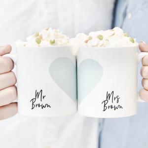 Personalied Mr & Mrs Mug Set