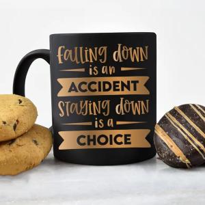 Mug Black With Gold Writing